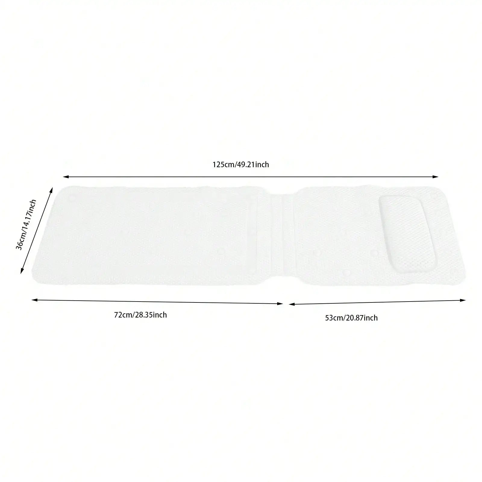 Tapis de baignoire blanc avec oreiller