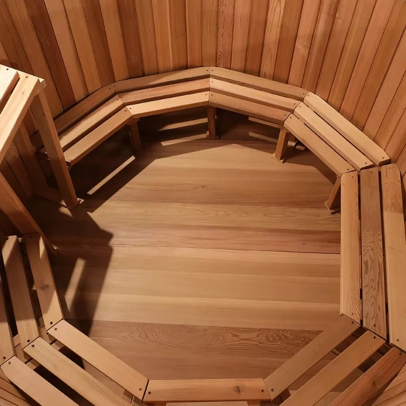 Spa jacuzzi en bois OMGD avec chauffage au bois - 6 à 8 personnes