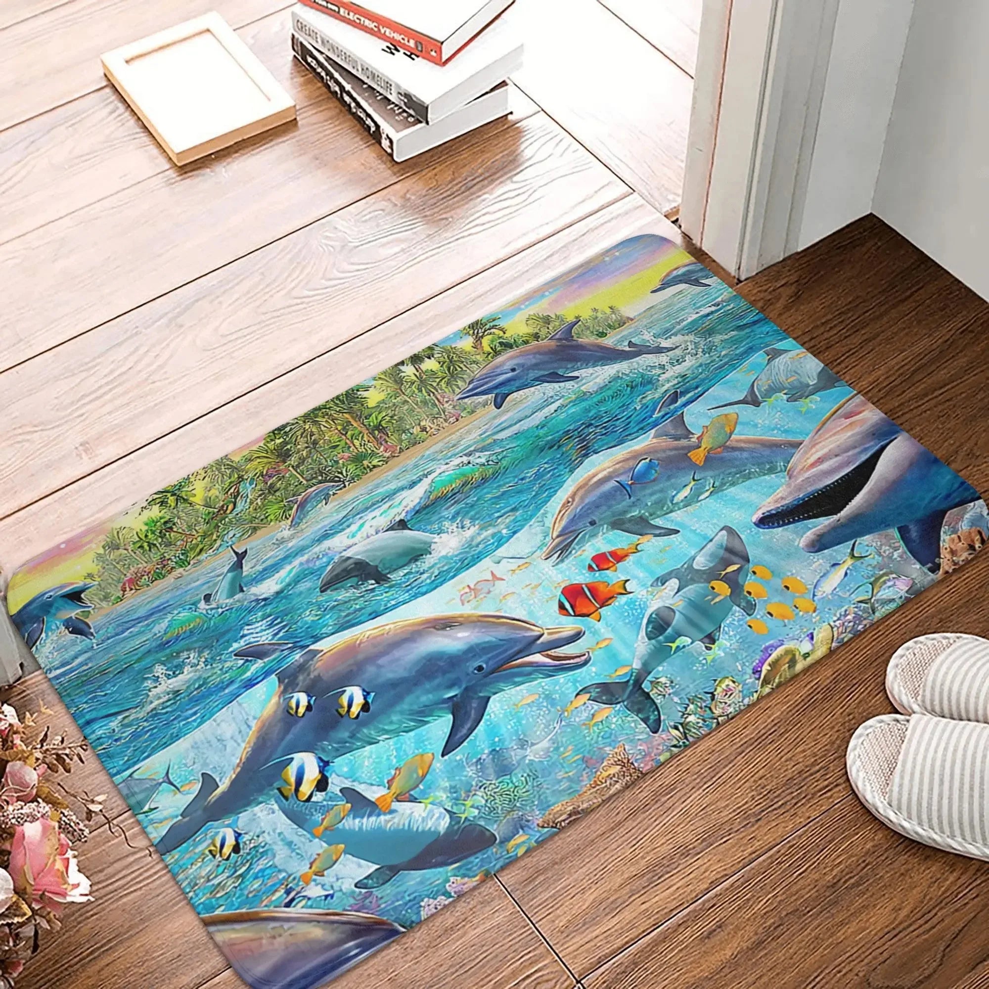 Tapis de bain dauphin moelleux