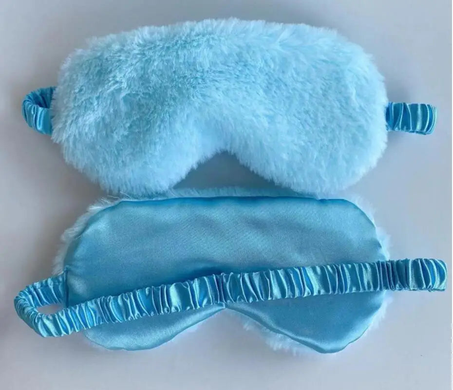 Masque de sommeil de luxe en peluche soyeux
