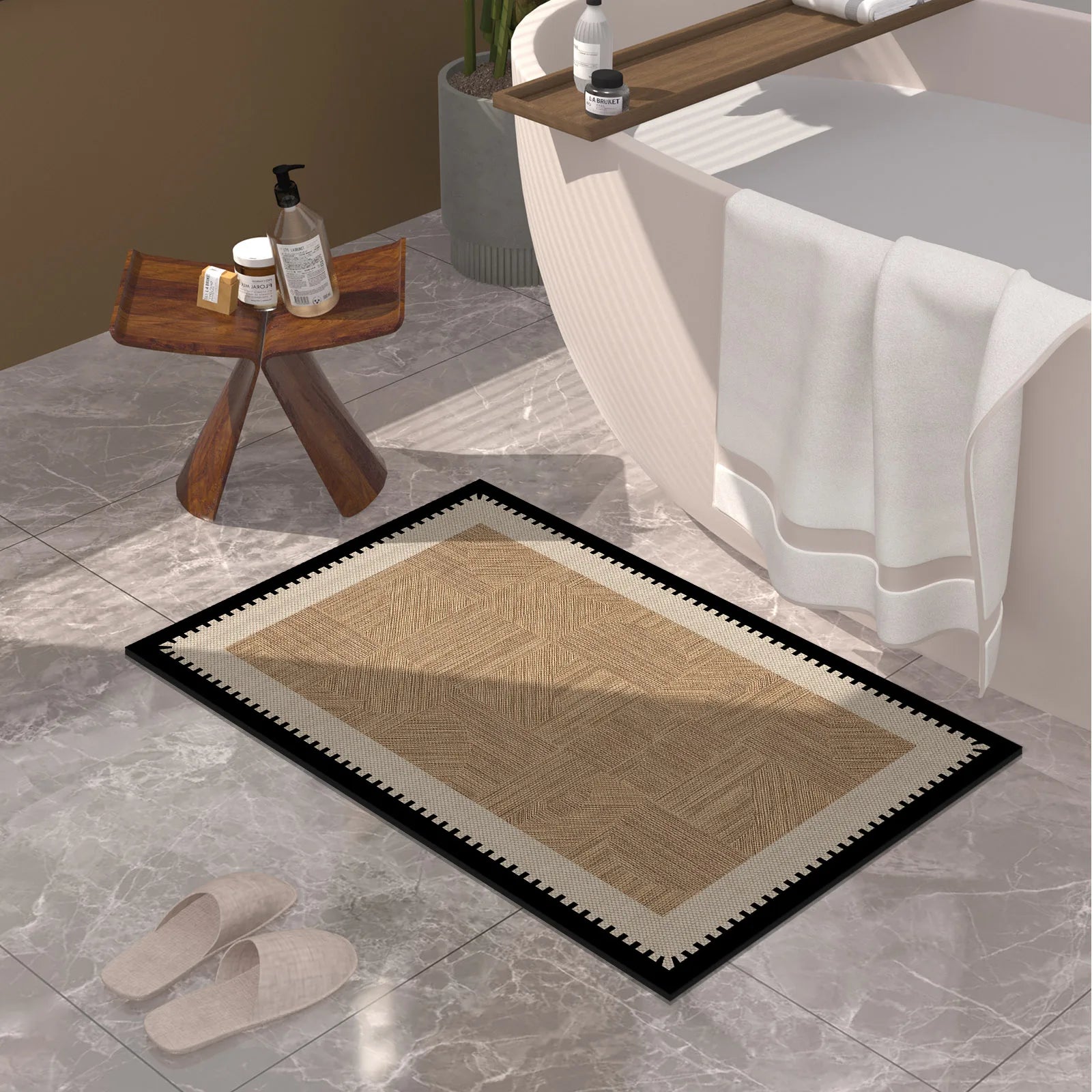 Tapis de bain de luxe en diatomite