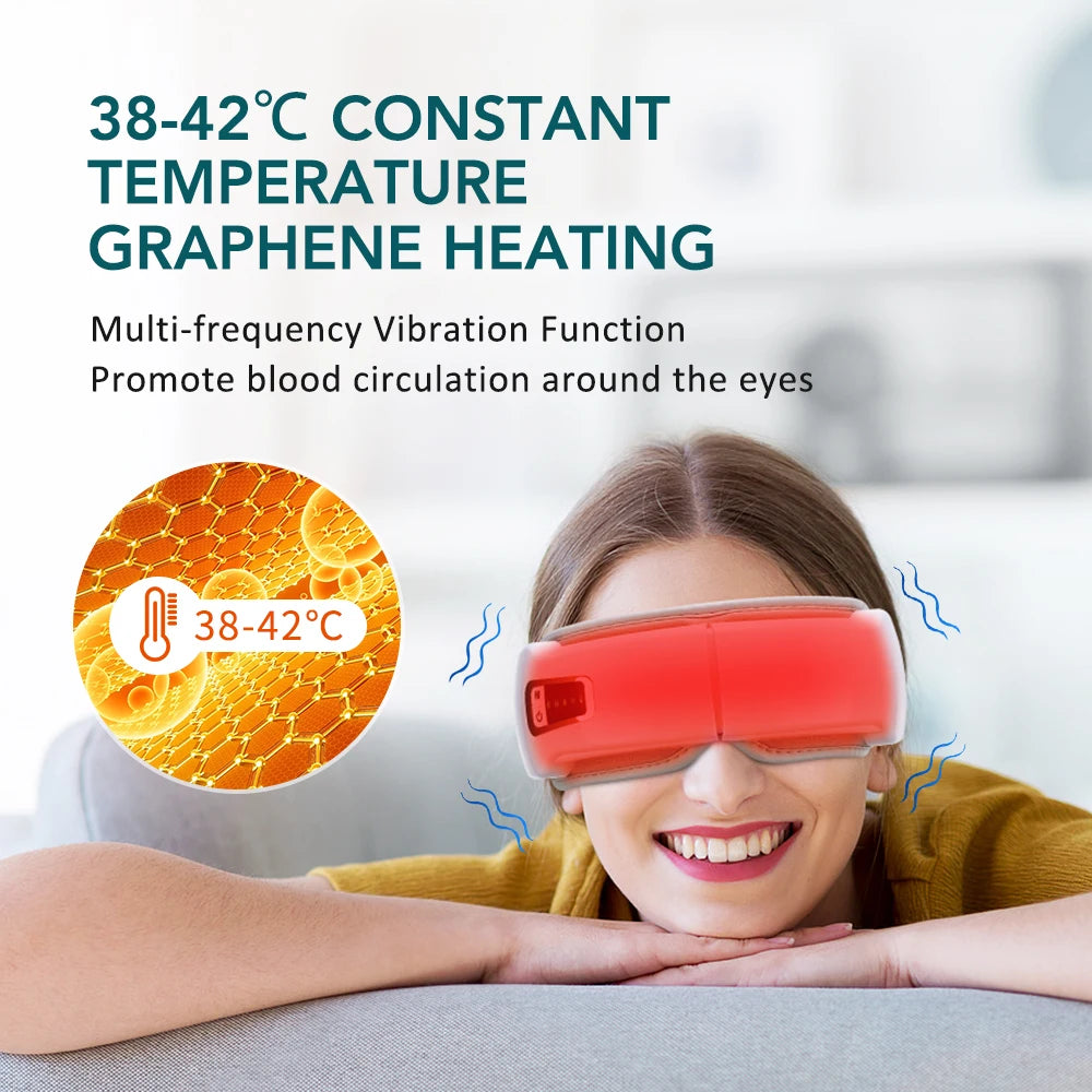 Masque pour les yeux chauffant massant