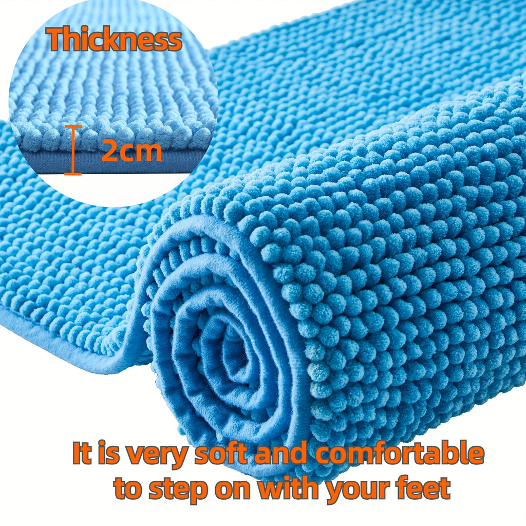 Tapis de bain en chenille moelleux