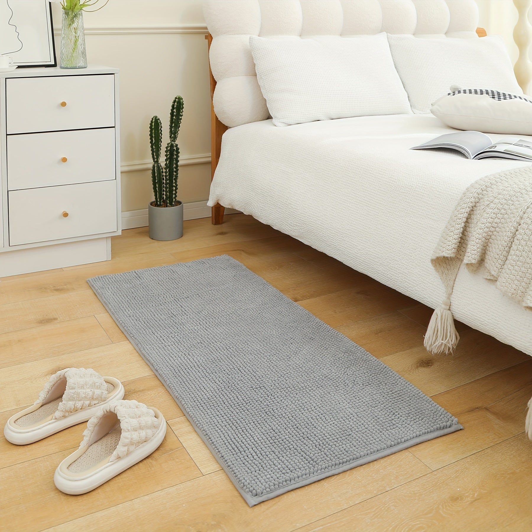 Tapis de bain en chenille moelleux