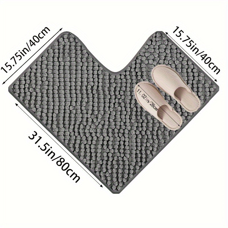 Tapis de douche en L moelleux