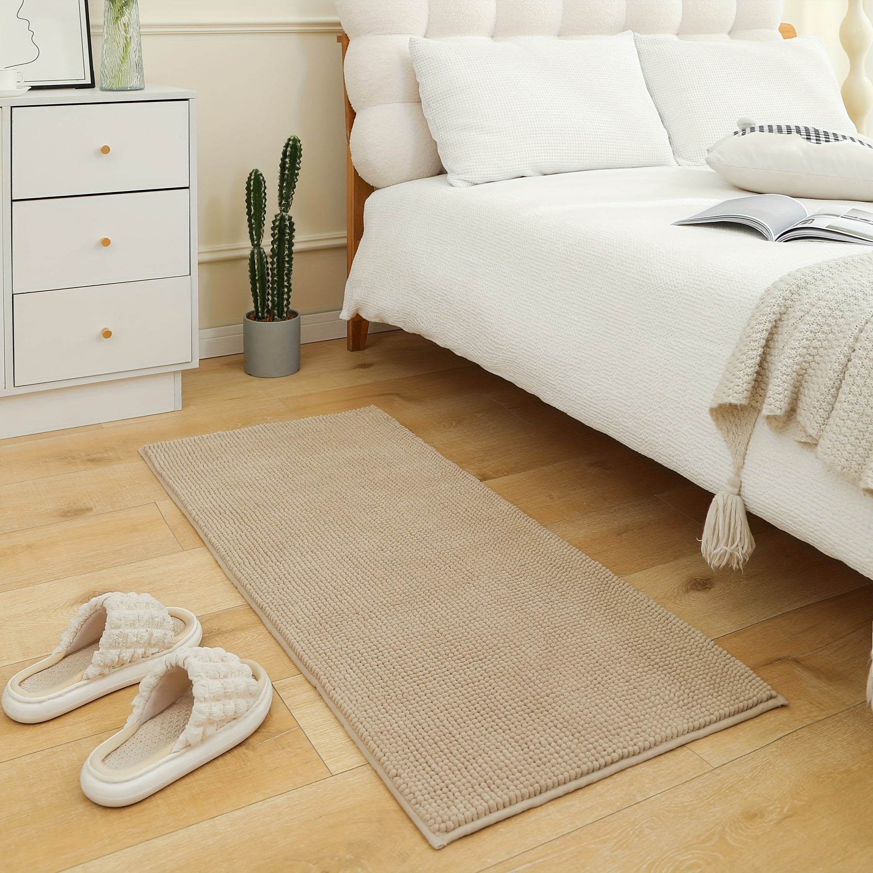 Tapis de bain en chenille moelleux